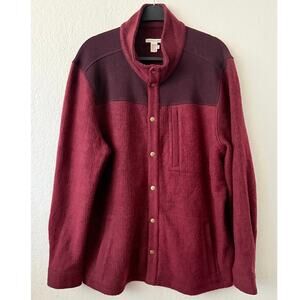 Carbon 2 Cobalt Men's Shirt Jacket Sweater Front Snap Buttons Heavyweight Fleece